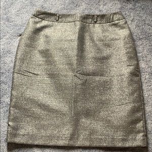 Silver pencil skirt